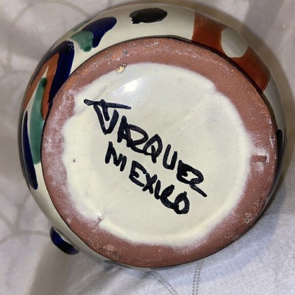 Tonala Vasquez Mexico Abstract Pattern Large Pitcher Jug Talavera - Picture 7 of 10